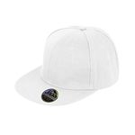 Result Unisex Core Bronx Original Flat Peak Snapback Solid Colour Cap (One Size) (White)