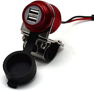 Cliff-Top® Alluminio 4.6 Amp universale USB Charger di alimentazione - Kit di alimentazione USB per il GPS, navigatore satellitare, e Smartphone ecc