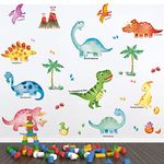 decalmile Dinosaurs Wall Decals Kids Wall Stickers Baby Nursery Bedroom Playroom Wall Decor