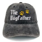 “The Dog Father” Cotton Adjustable Baseball Cap – Graphic Dad Hat for Dog Lovers, Perfect for Men and Women