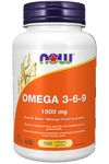 NOW Supplements Omega 3-6-9 Seed Oil Blend 1000mg Softgels, 100 Count