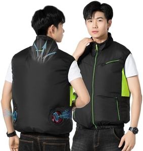 Fan Vest Cooling, Air Conditioned Jacket, Cooling Vest with Fans for Hot Weather Men & Women (Black,XX-Large)