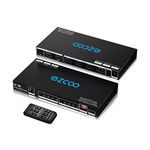 HDMI Matrix 4x2 4K60 4:4:4 HDR Dolby Vision Atmos SPDIF 5.1CH Audio Extractor - HDMI Scaler 4K 1080P Sync,EDID DIP Switch,IR Remote.IR Ext. Firmware Upgrade HDCP2.2 HDMI2.0 Matrix 4 in 2 Out