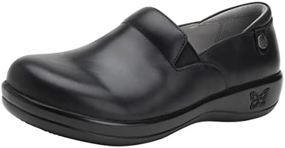 Alegria Womens Keli Professional Clog Oiled Black Leather 7-7.5 M US