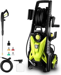 Pressure Washer Power Washer: DEKOPRO Electric Portable Pressure Washer with 35FT Cord and 26FT Hose, High Pressure Cleaning Machine with Pressure Adjustment for Cars, Driveway, Patio, Fence, Deck