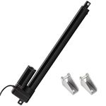 JQDML 350mm 14 Inch Stroke Linear Actuator 12V Heavy Duty 3000N/660lbs IP65 Waterproof Electric Actuator 5mm/s with Mounting Brackets