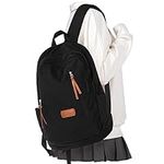 WEPOET Simple Black Shool Backpack 