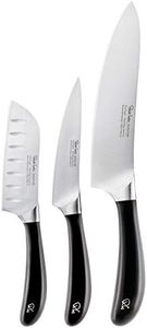 Robert Welch Signature Home Chef Set 3 Piece. Multi Award Winning Design – Santoku 11cm, Kitchen/Utility 12cm, Cook’s 18cm.