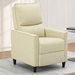 Ketaiyou Rocker Recliner Chair for Adults, Overstuffed Large Manual Recliner Swivel Glider with Massage and Heat, Upholstered Soft Fabric Living Room Reclining Sofa Chair (Beige)