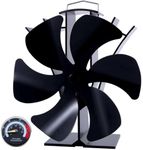 Tomersun Log Burner Stove Fan 6 Bla
