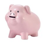 PIG WORLD Ceramic Girls Piggy Bank for Adults Must Break to Open, Boys Money Box Coin Jar,Pink mini Safe for Kids,Savings Bank for Adults,alcancias de dinero para adultos niños,Money Saver,dinosaur