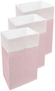 Clean Cubes 30 Gallon Disposable Trash Cans (3-Pack) with Fitted Trash Bags - Reusable Garbage and Recycling Bins for Parties, Events, and More (Pink- 30” Height x 17” Width x 14” Depth)