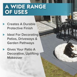 Polar Patio Paint Light Grey 5L – Outdoor Concrete & Stone Floor Coating, UV Resistant