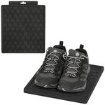 Merangue Small Shoe Boot Tray, 11'' x 12'', Multi-Purpose, Suitable for Lockers, Homes, and Offices, Water Mud Repellent - 1 Pack, Black (1018-6921-20-000)