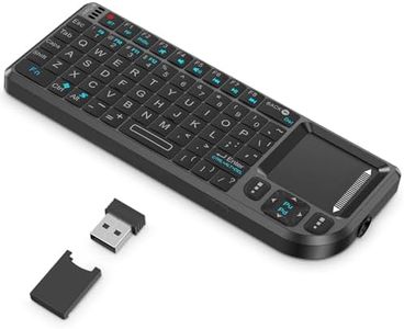Mini Keyboard with Touchpad, Mini Bluetooth Keyboard, 2.4G Ultra-Thin Handheld Wireless Portable, Suitable for PC/Tablet/TV/Smartphone, Suitable for Travel, Office and Home Use，Rechargeable