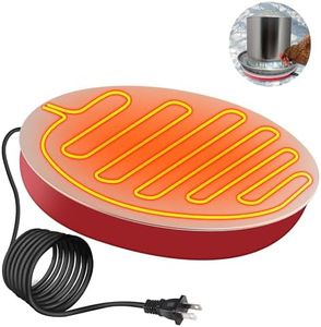 BBTO Chicken Water Heater, 110V 80Watts Heated Chicken Waterer Metal Base for Winter Deicer, Poultry Waterer Heater Base Fits Plastic/Metal Waterer, Pet Water Heater with 6 ft Cord for Poultry Founts