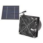 Solar Powered Exhaust Fan, 50W Solar Panel + High Speed Exhaust Fan, Portable Solar Powered Fan Wall Mount Ventilation & Cooling Vent for Chicken Coop, Greenhouse, Shed, Pet Houses