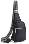 Telena Sling Bag for Women Vegan Leather Crossbody Bags Small Fanny Pack Chest Bag for Women Cloud Grey