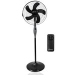 DIVCHI Fan With Remote Control 18 Inch Oscillating Pedestal Fan With Touch Screen | Floor Standing | Cooling Fan | Electric Fan | Home Improvement | Office | Bedrooms | Gym (Black)