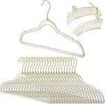 HOLLIO Clear Acrylic Plastic Clothes Hanger Wardrobe Storage Organizer Rack