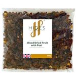 Hides Fine Foods - Mixed Dried Fruit with Peel 500g - GMO Free - Suitable for Vegetarians - Baking - Desserts - Decorating - Cakes - Cookies -Tart - Mincemeat - Mince Pies - Panettone - Christmas Cake