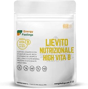Energy Feelings Lievito Alimentare Nutrizionale con Vitamina B12 in Scaglie 250g | Naturale | in Fiocchi | Senza Glutine e Vegano 51% Proteine