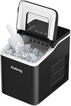 Costway Countertop Ice Maker, Bullet Ice Cubes Ready in 8 Mins, 12KG/24 H, Portable Ice Maker Machine with Self-Cleaning Function, Scoop and Removable Basket for Home, Office, Party and Bar (Black)