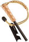 Ferro Rod Fire Starter, Survival Flint and Steel Fire Starter Kit for Hiking, Bushcraft,Camping Essentials Gear, Emergency Supplies - Ideal Gift for Outdoor Enthusiast (Beech Handle)