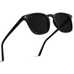 WearMe Pro Polarized Modern Rounded Square Men's Sunglasses, Black Frame / Black Lens, One Size