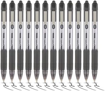 Zebra Pen Z Grip Black Pens Ballpoint, Smooth Writing Ballpoint Pens with Pocket Clip, Retractable Black Ink Ballpoint Pens, Reliable Black Biro Pens Multipack for Everyday Use - Medium Point, 12pk