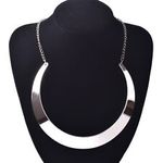 Chunky Alloy Metal Choker Collar Statement Necklace Valentines Day Gift Silver