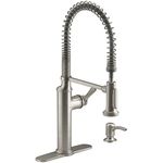 Kohler K-R10651-SD-VS Sous Pro-Style Single-Handle Pull-Down Sprayer Kitchen Faucet in Vibrant Stainless