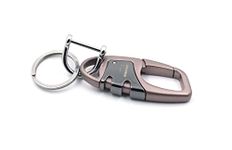 Techpro Antique Hook Locking Silver Metal Key Ring Key Chain for Gift Boys Girls & Friends