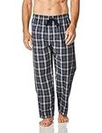 Fruit of the Loom Mens Woven Sleep Pajama Pant, Black Plaid, Small