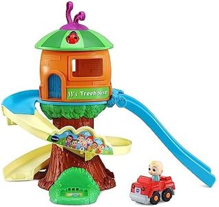 VTech Toot-Toot Drivers CoComelon Tree House - Juego de Pista para niños, Luces, Canciones de CoComelon Oficial, Incluye Auto Todoterreno de JJ Adecuado para 1, 2, 3, 4 años o más, versión en inglés