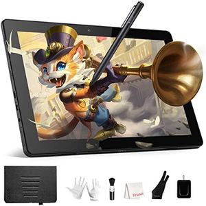 Frunsi Standalone Drawing Tablet with No Computer Needed, 10 inch Drawing Tablet with Screen, Sensitive Pen, FHD Display, Android 12 for Digital Drawing, Note Taking for Digital Art