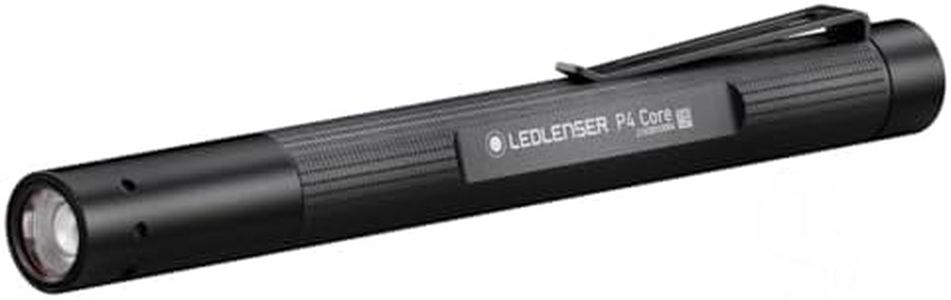 Ledlenser P4 Core Flashlight, Tailored Light by Advanced Focus System, 90 Lumens, 6 Hours Runtime, Ultra Compact and Lightweight, for Outdoor & Camping