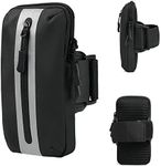 Prime Comfort Running Phone Holder Armband, iPhone Arm Bands for Exercise, Running Arm Bands for Cell Phone, Phone Purse Cell Phone Holder for Walking (Black)