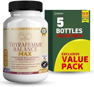 GREENVIFY Thyrafemme Balance Max, Mood and Energy Support Supplement, 60 Capsules, 30-Day Supply, with B-Complex Vitamins (5)