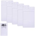 Wisdompro 5 Pack Heavy Duty Pocket Protector for Shirts, Lab Coats, Pants - Multi-Purpose - Holds Pens, Pointers, Cards, and Notes - White