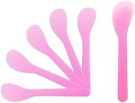 24PCS Plastic Cosmetic Spatula Candy Pink Color Makeup Cosmetic Mixing Spoons Scoops Spatulas Stick Applicator Beauty Spa Makeup Tools for Facial Skin Care DIY