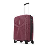 Aristocrat Polypropylene (Pp) Spinner Prime Check-in 66 cm(Medium) 8 Wheels Trolley Bags for Travel Hard Case Luggage, Lightweight Bag & Combination Lock (Red)|7-Year Warranty