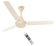 OSTN ELEMENTS 3 1200mm BLDC Motor 5 Star Rated Ceiling Fans with Remote Control | Upto 70% Energy Saving, High Air Delivery and LED Indicators | 25 Watts, 2+1 Year Warranty | Royal Ivory