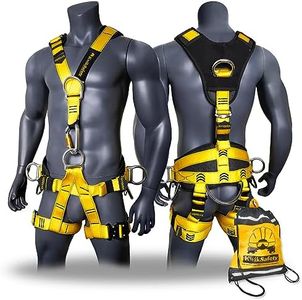 KwikSafety - Charlotte, NC - CANOPY KING [1 PACK] Full Body Climbing Harness | 5 D-Ring Back & Shoulder Support Harness