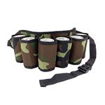 Vosarea Beer belt Mountaineering Waist Bag Outdoor fishing Drink Backpack 6 Bottles of Beer Outdoor Supplies -(Camouflage)