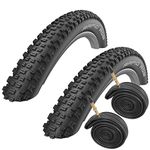 Schwalbe Rapid Rob 26" x 2.25 Mountain Bike Tyres with Presta Tubes (Pair)