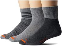 Merrell Men's and Women's Merino Wool Work Socks-3 Pair Pack-Arch Support, Ankle - Light Gray, Large-X-Large