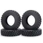 AXspeed RC Rubber Wheel Tyres Wheel Tires for 1: 14 Tamiya Trailer Tractor Truck RC Crawler Car (25mm)