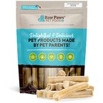 Raw Paws Pet Premium Compressed Rawhide Sticks for Dogs - Packed in The USA, 100% All-Natural, Odor Free, Safe Rawhide Dog Chews (5 Inch, 20 Count)