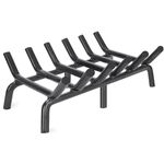 Orgneas Fireplace Grate 17 inch Heavy Duty, Fireplace Log Holder Solid Round Steel Wrought Cast Iron Firewood Burning Rack with 6 Support Legs and 6 Bars for Indoor and Outdoor Fireplace